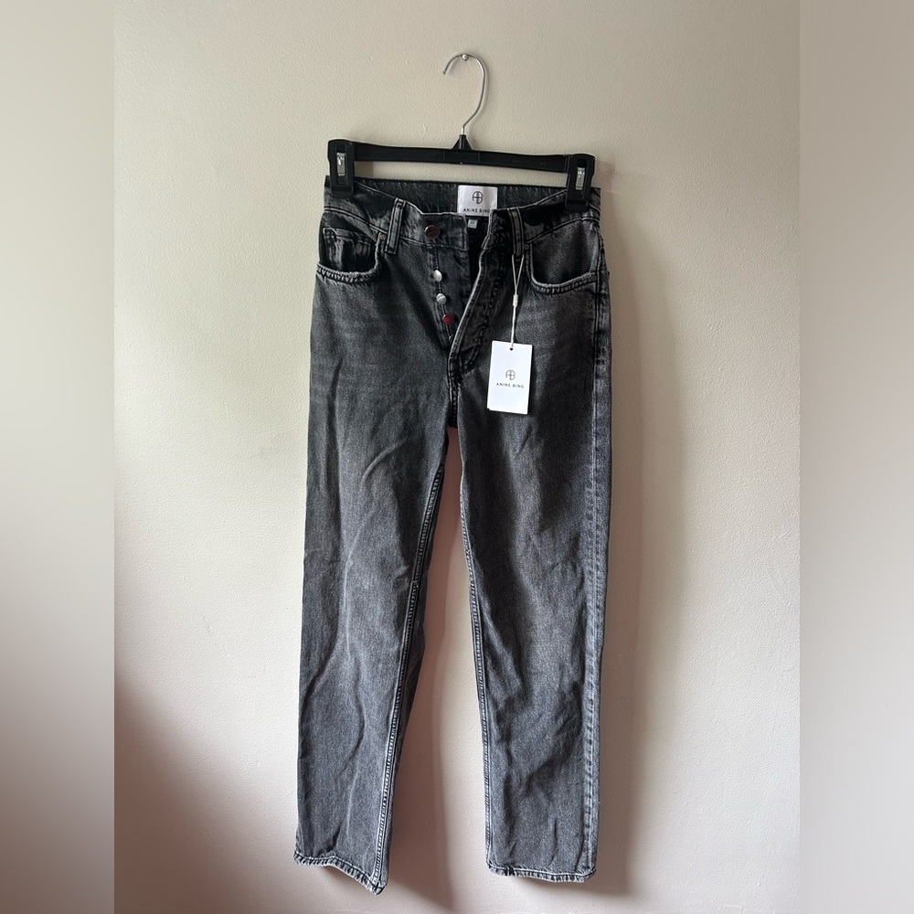 Anine Bing black denim jeans